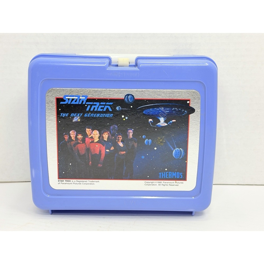 Vintage 1988 Thermos Star Trek‎ The Next Generation Lunch Box Made USA TNG